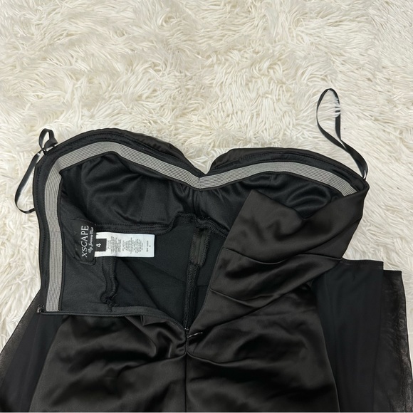 VTG Xscape by Joanna Chen Trumpet Black Formal Dress 4 - Picture 4 of 7